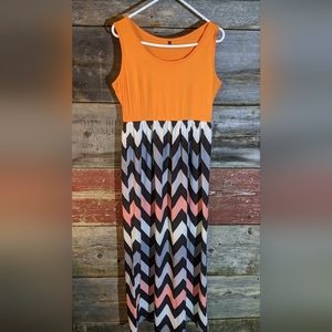 Chevron maxi dress